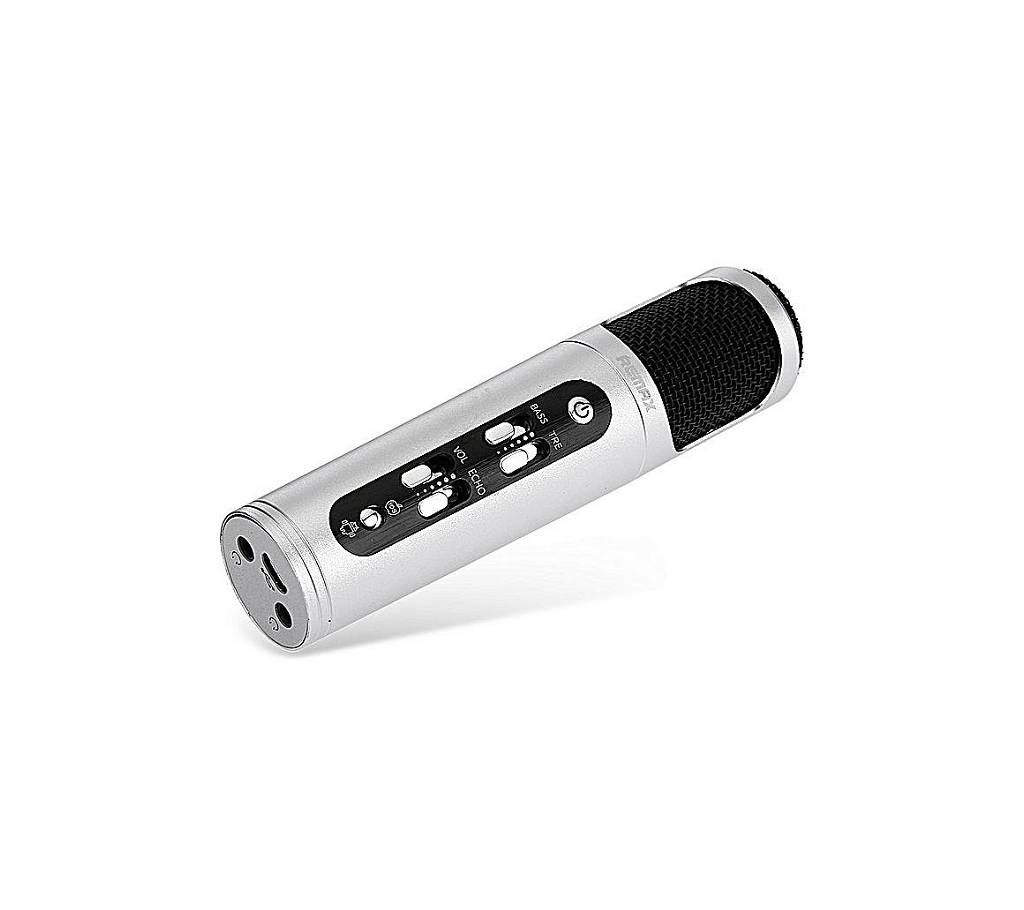 REMAX K02 DC 5V Intelligent Wired USB Mini Studio Microphone - Silver