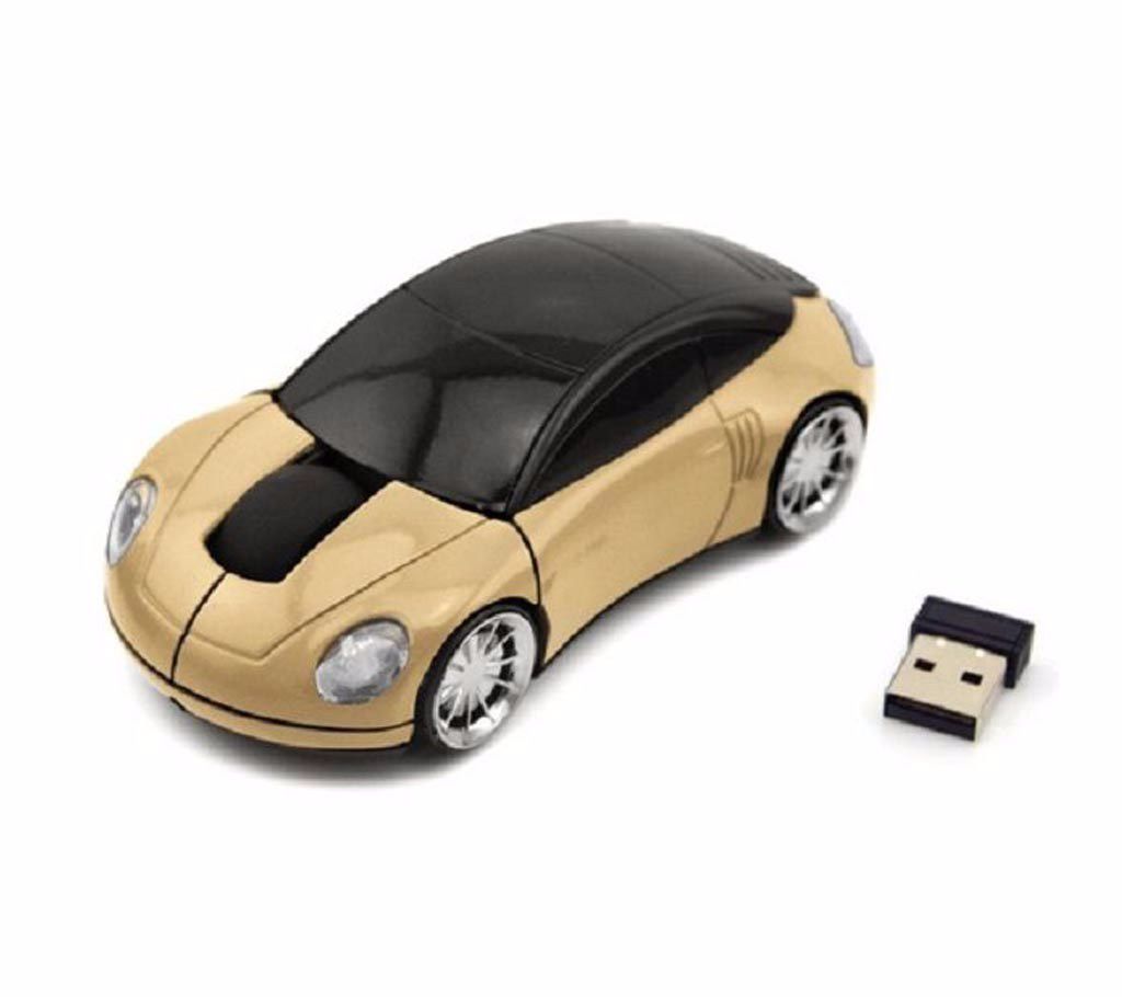 Car Shaped Wireless LED Mouse - Golden