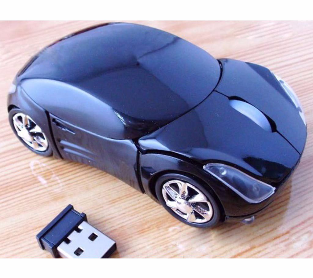 Car Shaped Wireless Optical Mouse - Black