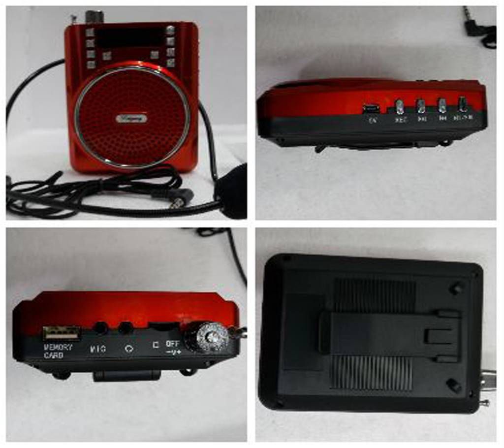 Ridgeway SPE-204 Bluetooth FM Portable Radio Speaker Rechargeable USB SD AUX