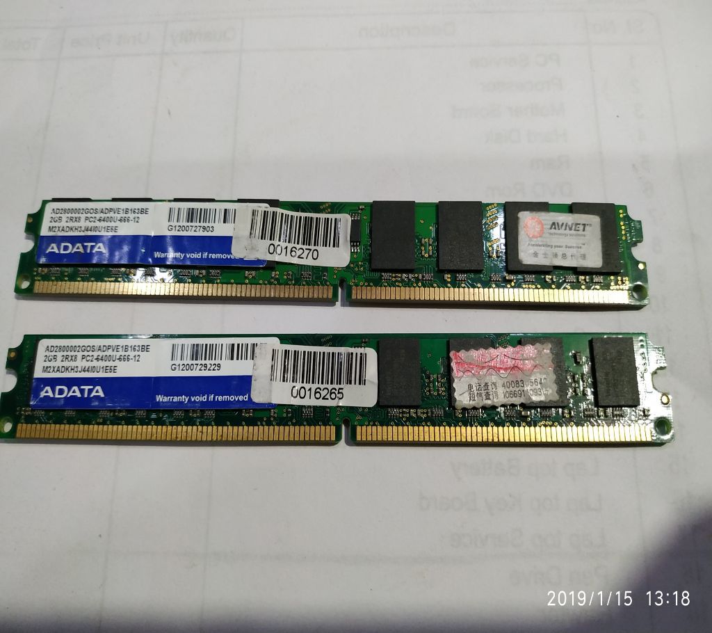 ADATA RAM 2GB DDR-2