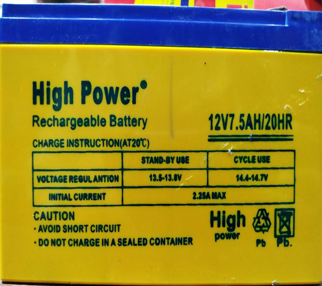 High Power UPS Battery BT-12M 7.5AH