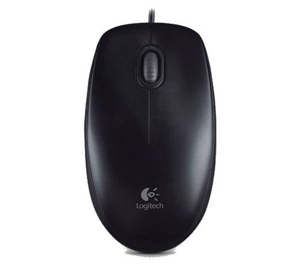 Logitech B-100 USB Wired Mouse - Black