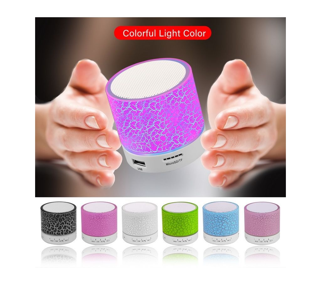 Mini Bluetooth Speakers with LED Effect And all in one facility  Multicolor