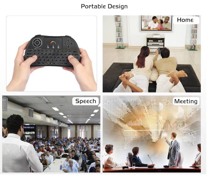 Wireless Mini Keyboard + Mouse Touchpad