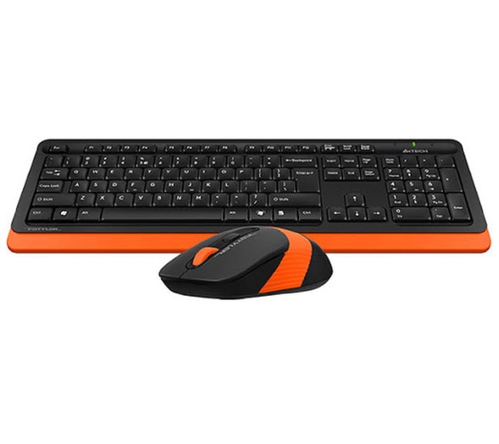 A4tech Fg1010 Wireless Keyboard And Mouse Orange 