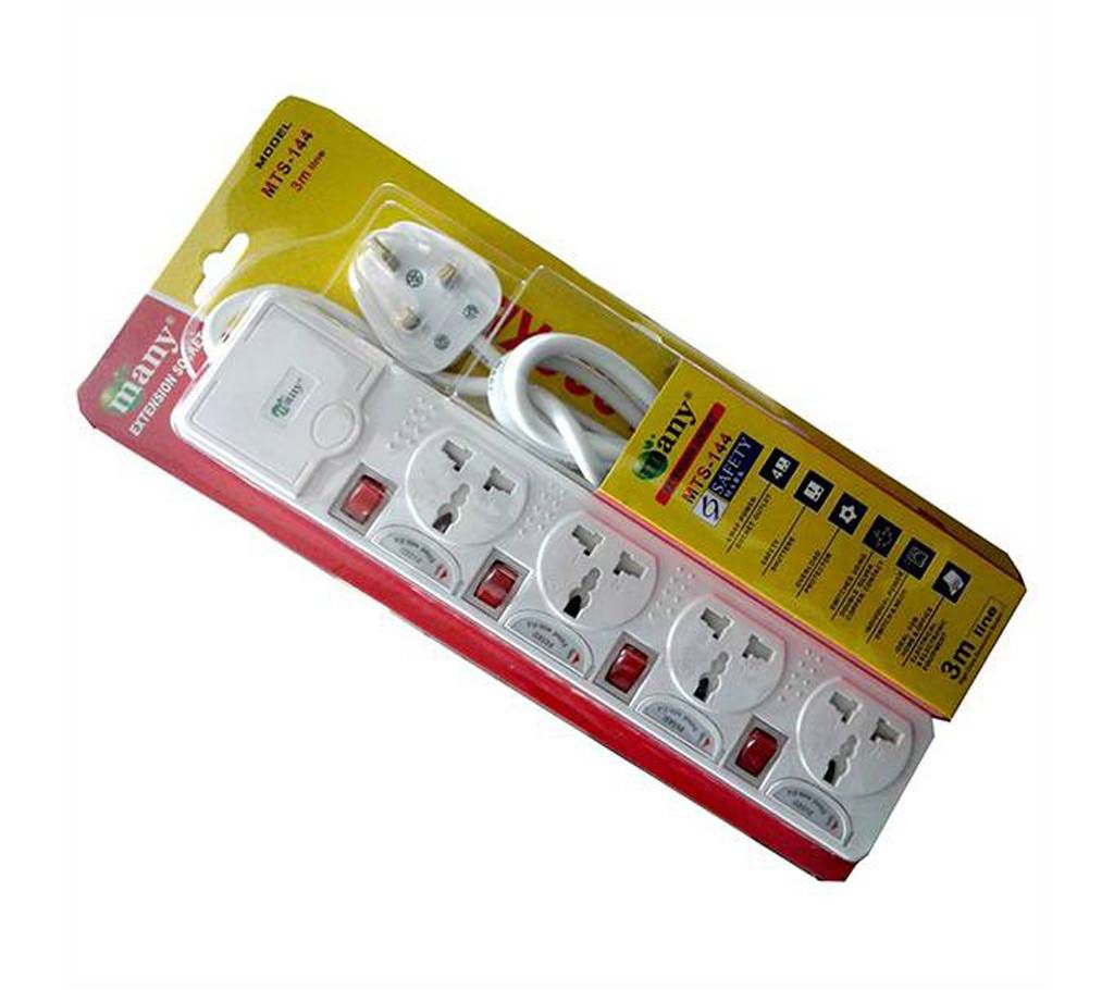 4 Socket Power Converter Multi Plug (3 Pin)