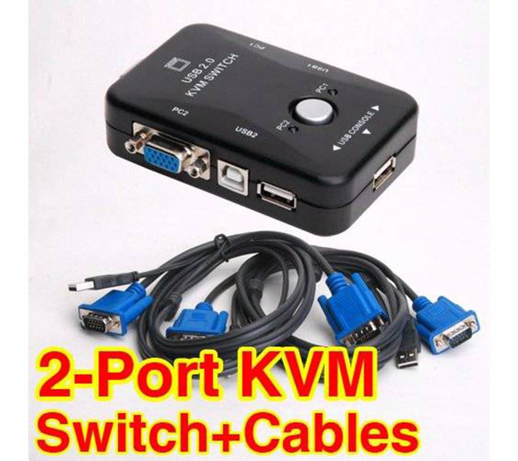 KVM Switches 2 Port Switch Splitter Box