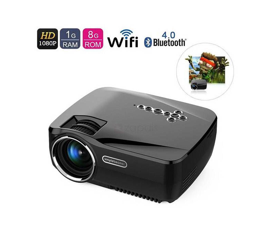 GP70UP Android 4.4 Mini LED Wi-Fi Projector
