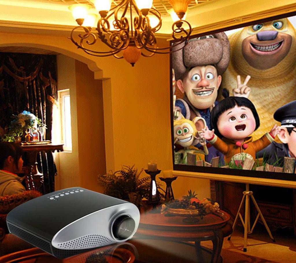 120 inch curtain TV projector 