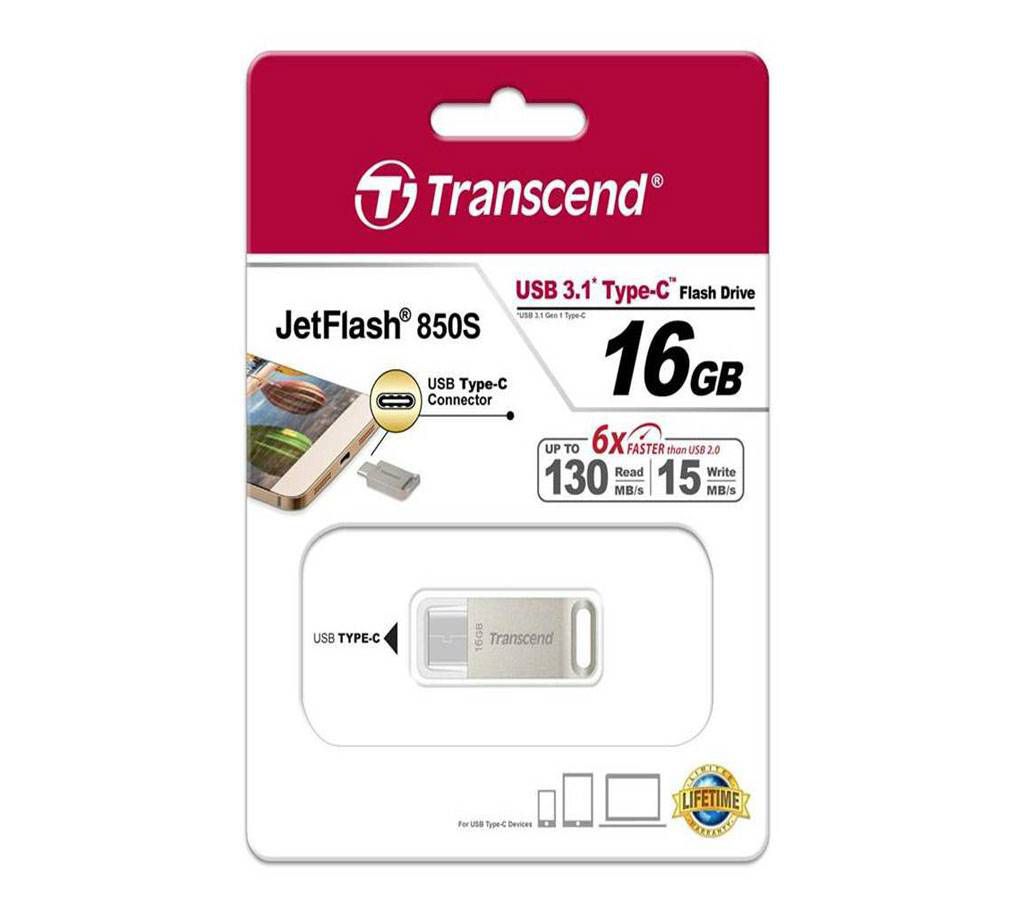 Transcend JetFlash 850S USB 3.1 Type C 16gb OTG PenDrive