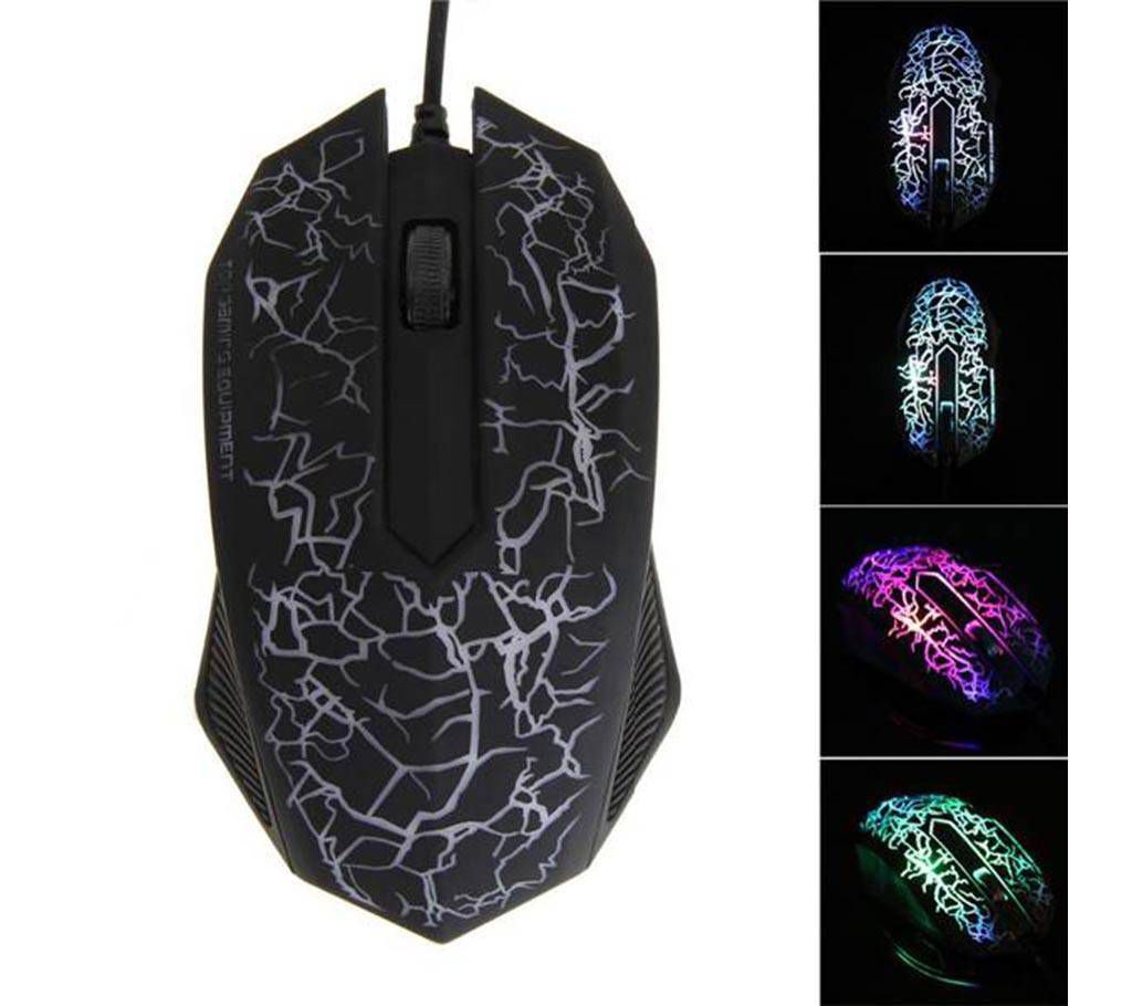 Multi Colors LED USB Wired 3D Gaming Mouse