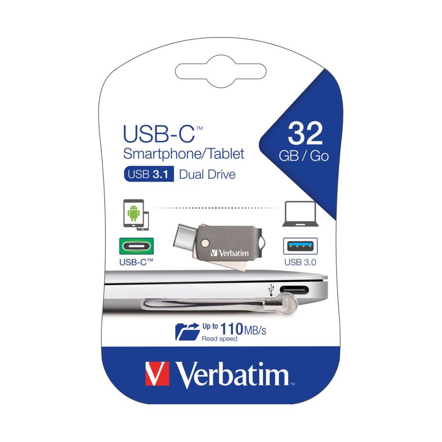 Verbatim USB-C 3.1 Smartphone and Tablet Dual Drive - 32GB