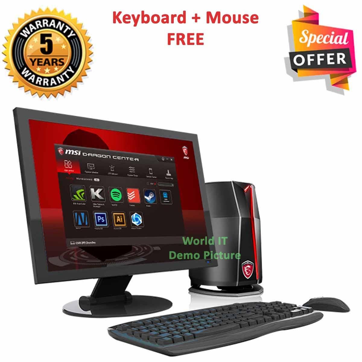 Intel Core i5 RAM 4GB HDD 500GB Graphics 2GB Built in and 32 inch LED TV PC Windows 10 64 Bit NEW Desktop Computer 2021 Full Package