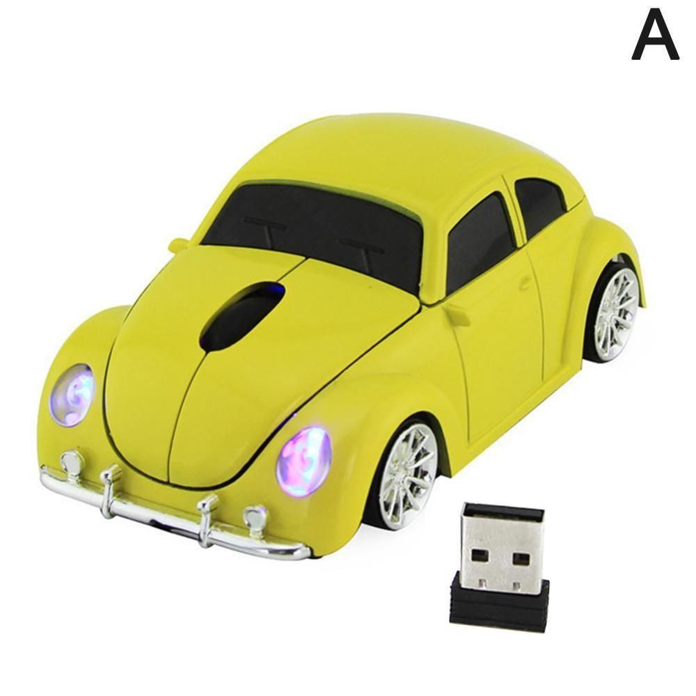 Wireless 2.4 GHz Cute Style Car Model Mouse Gaming Mice Laptop with For PC USB with Receiver F0W3