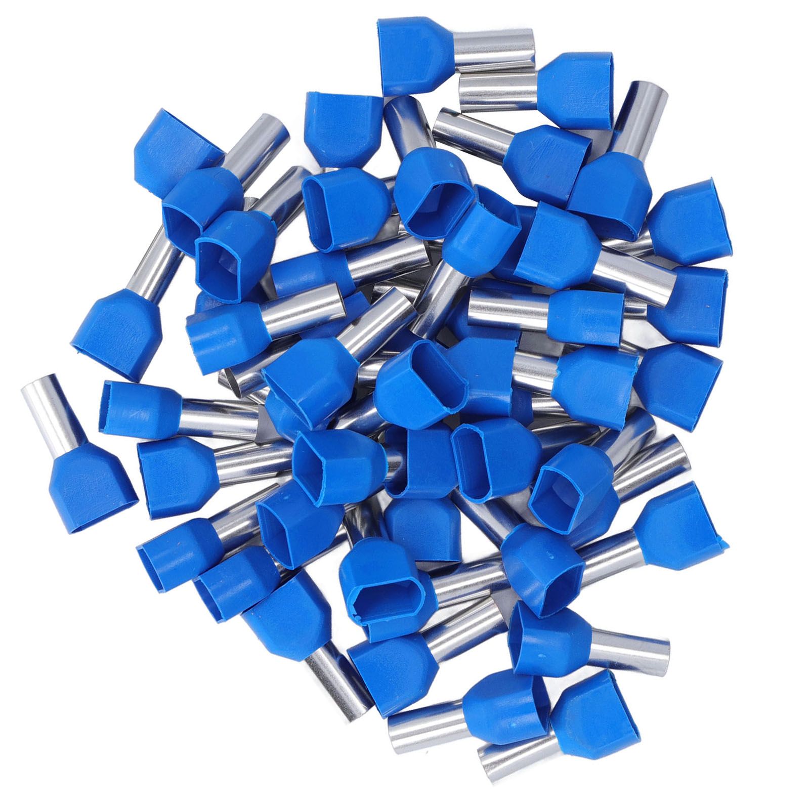 50pcs Cord End Cable Terminals 10mm² Single Entry Wiring Bootlace Ferrules