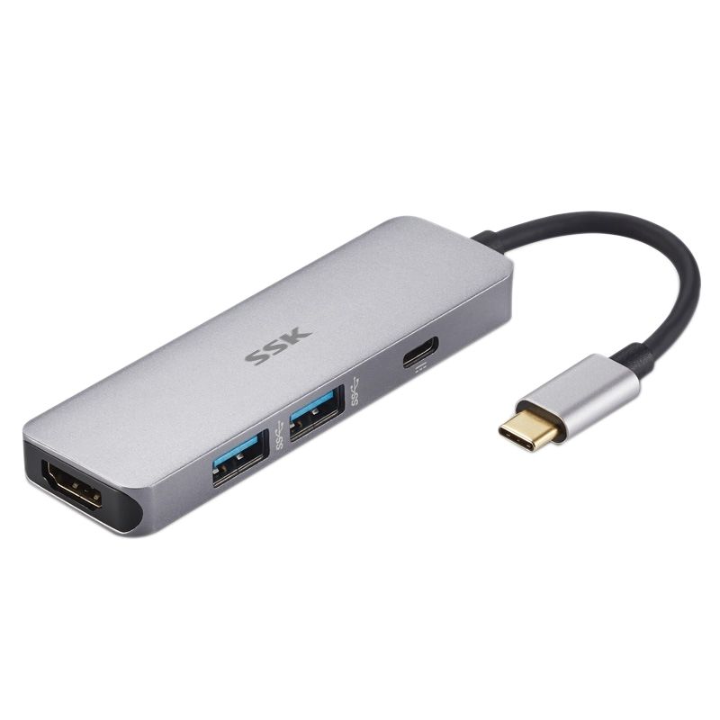 SSK Type-C Multifunctional Docking Station HDMI-Compatible+USB3.0+PD Support: Windows Mac OS, Linux, Android4.0