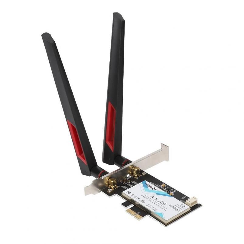 2400Mbps PCI-E Network Card for Intel AX200 802.11ax WiFi6 Bluetooth5.0 with 88U Antenna[S]