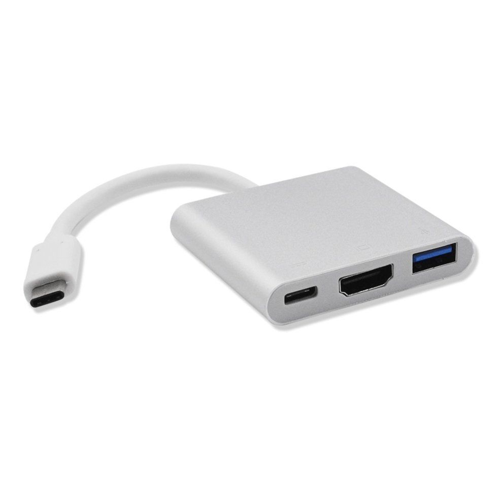 USB 3.1 To HDMI + USB 3.1 + USB 3.0 Adapter Aluminum Housing Converter Cable