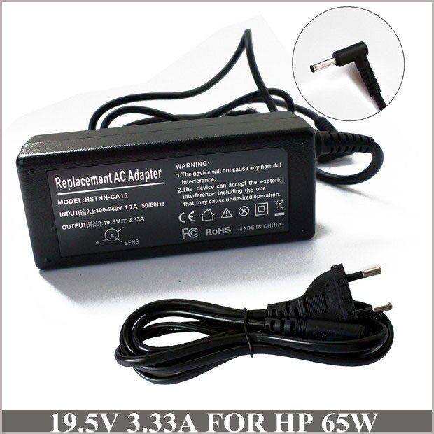 19.5V 3.33A 65W Power Adapter Laptop Charger Plug For HP Pavilion 15 Series 14K00TX 14-K027cl TouchSmart 14Z-N100 N200