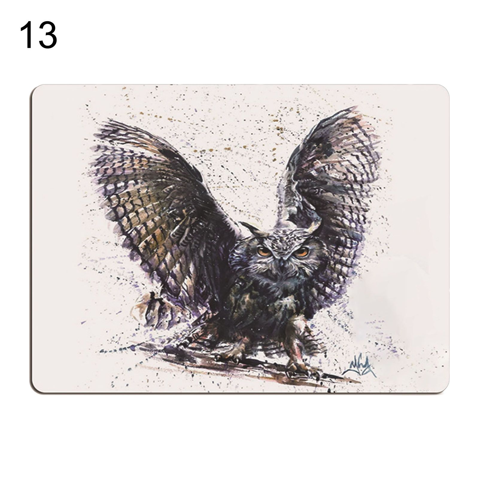 Mouse Mat Wear-resistant Owl Watercolor Painting Mouse Wrist Rest Pad