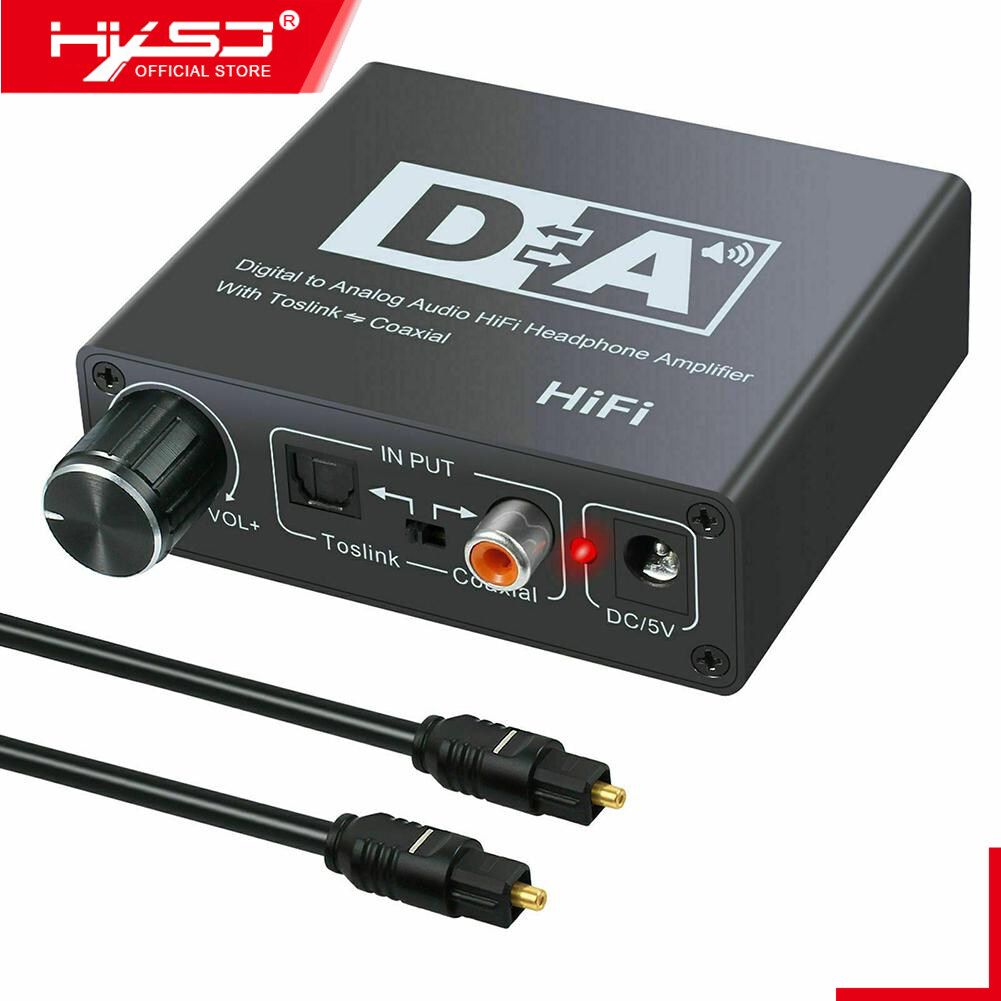 HXSJ HW-30DA Hifi DAC Amp Digital to Analog Audio Converter Adapter RCA 3.5mm Headphone Amplifier Toslink Optical Coaxial output Portable dac 24bit