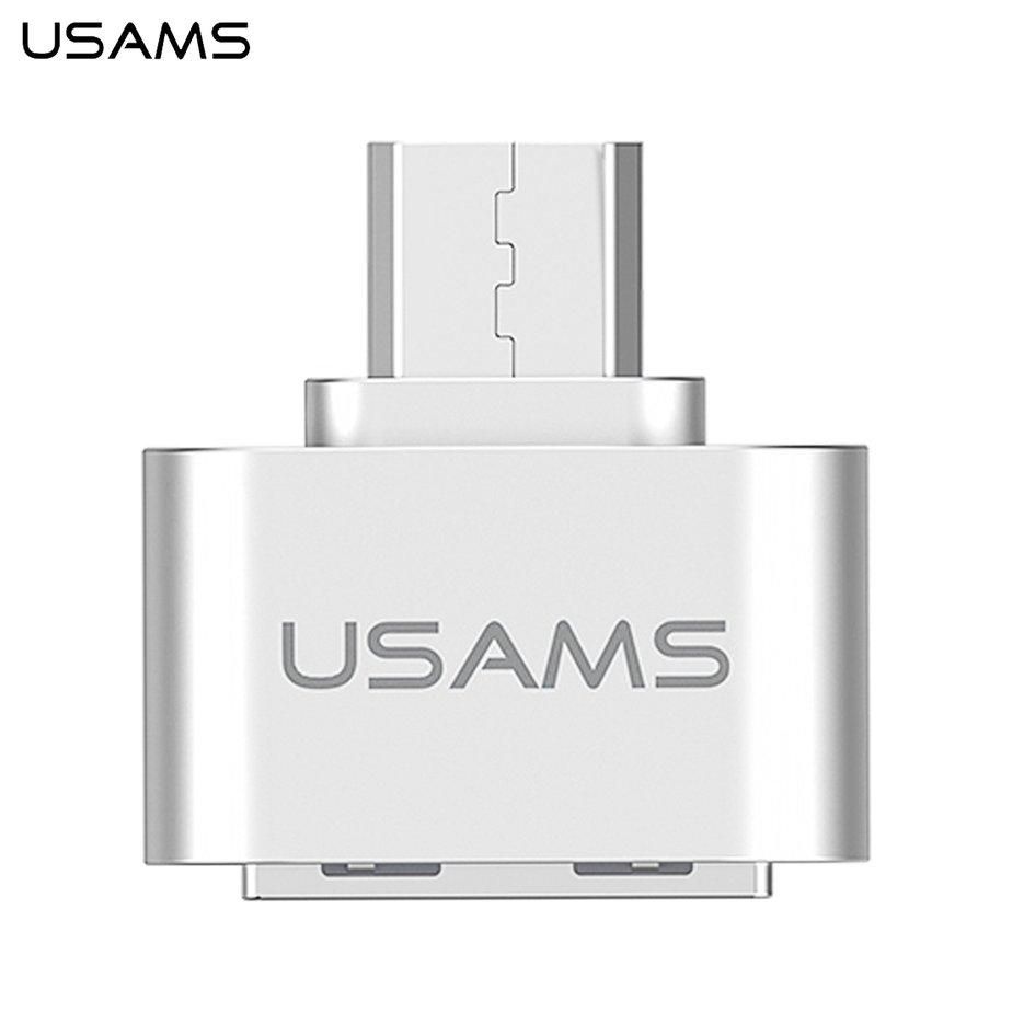 USAMS US-SJ009 Small Size Mini Micro USB To USB Adapter 2.0 Converter For Tablet PC Mobile Phones to Keyboard U Disk Mouse