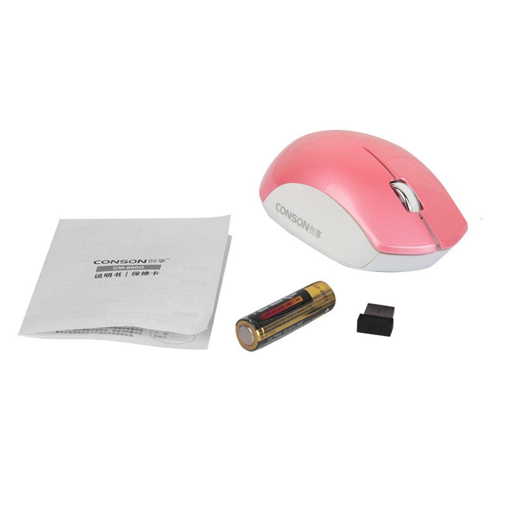 CM-860 Portable Wireless Ergonomic Mouse 2.4G Notebook PC Desktop USB Mouse