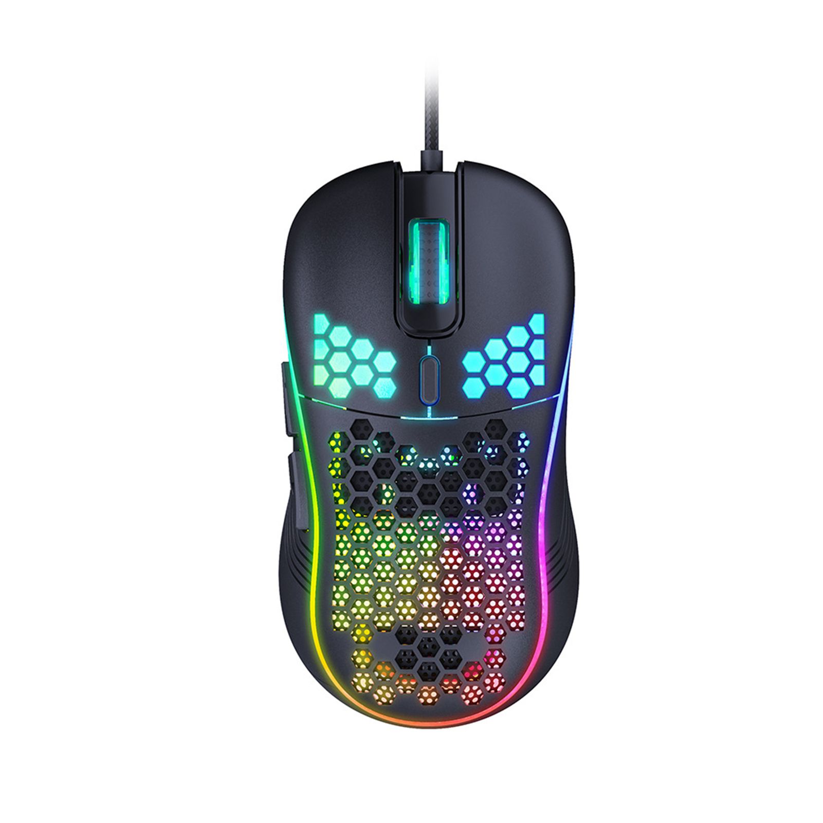 GreenForest IMICE T98 7200DPI RGB Mouse Onboard Memory Honeycomb Hollow Ergonomic Design Extreme Responsiveness Wired Gaming Mouse for Gaming Computers