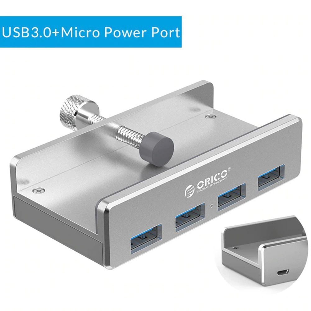 Aluminum MH4PU 4 Ports USB 3.0 HUB High Speed Display Splitter Adapter Hub For PC Laptop Computer Accessories hubusb 3（USB 3.0 Model）