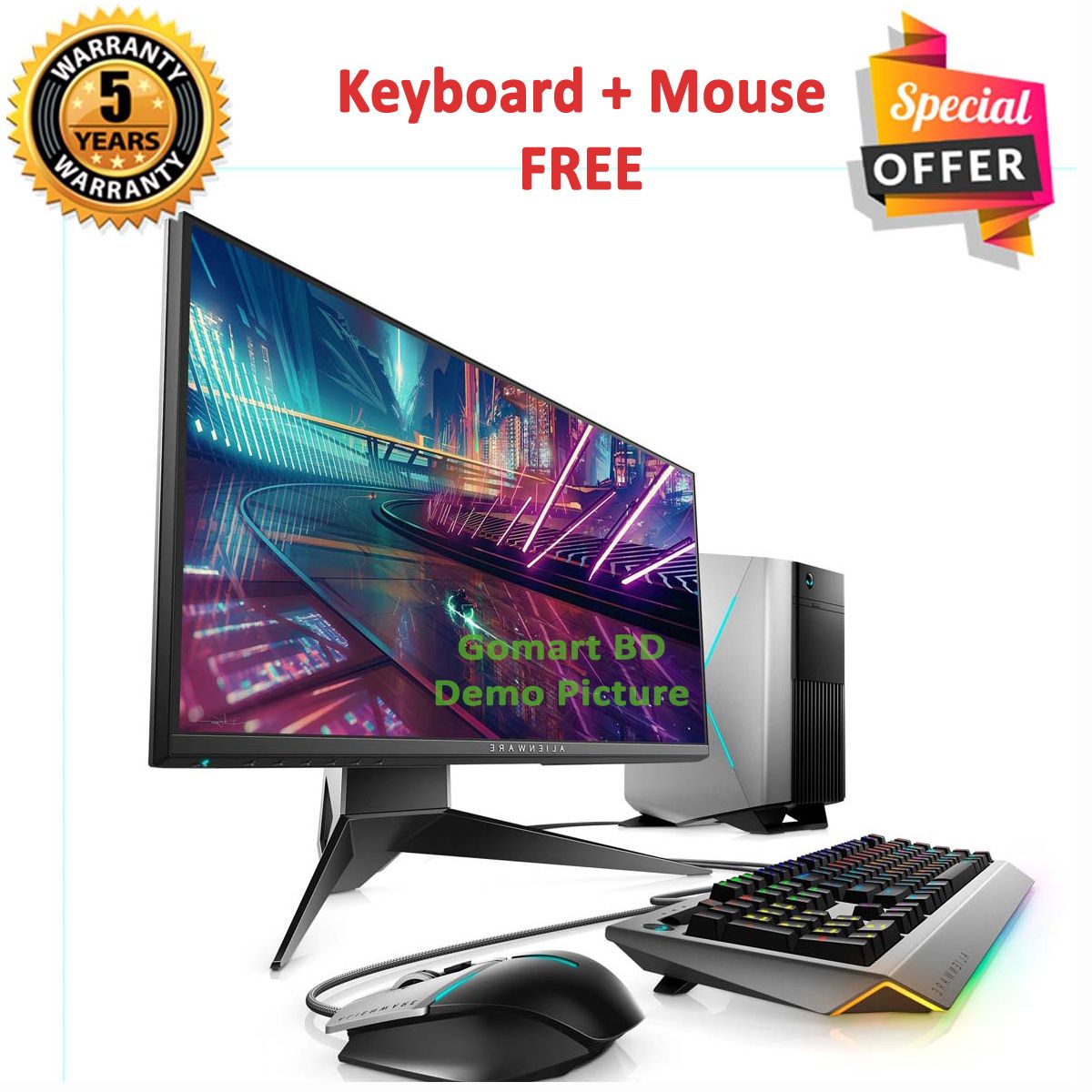 Intel® Core i5 RAM 8GB HDD 500GB Graphics 2GB Built in and Monitor 19’’ (C) Gaming PC Windows 10 64 Bit NEW Desktop Computer 2021(null)
