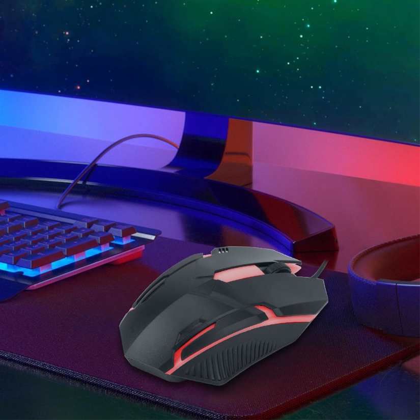 USB Wired Backlight Portable Gaming Mouse Ergonomic Mice Office for Laptop PC