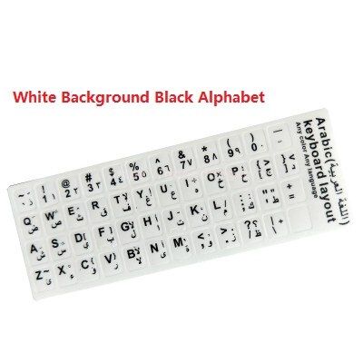 colors Arabic Keyboard Stickers Paster Tags Strong Viscosity Keyboard Cover Alphabet Layout With Button Letters Waterproof