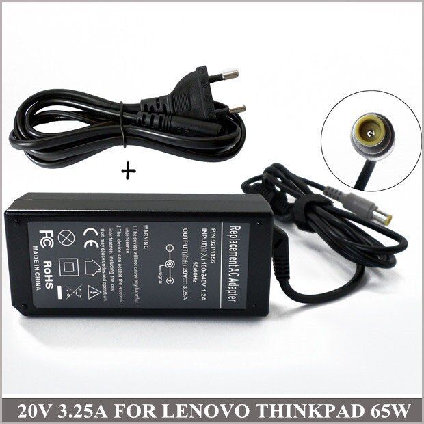 Universal Power Charger 20V 3.25A Power Adapter Charger For Cadernos Lenovo IBM ThinkPad Edge E120 E125 E135 E220 E320 E325 E330