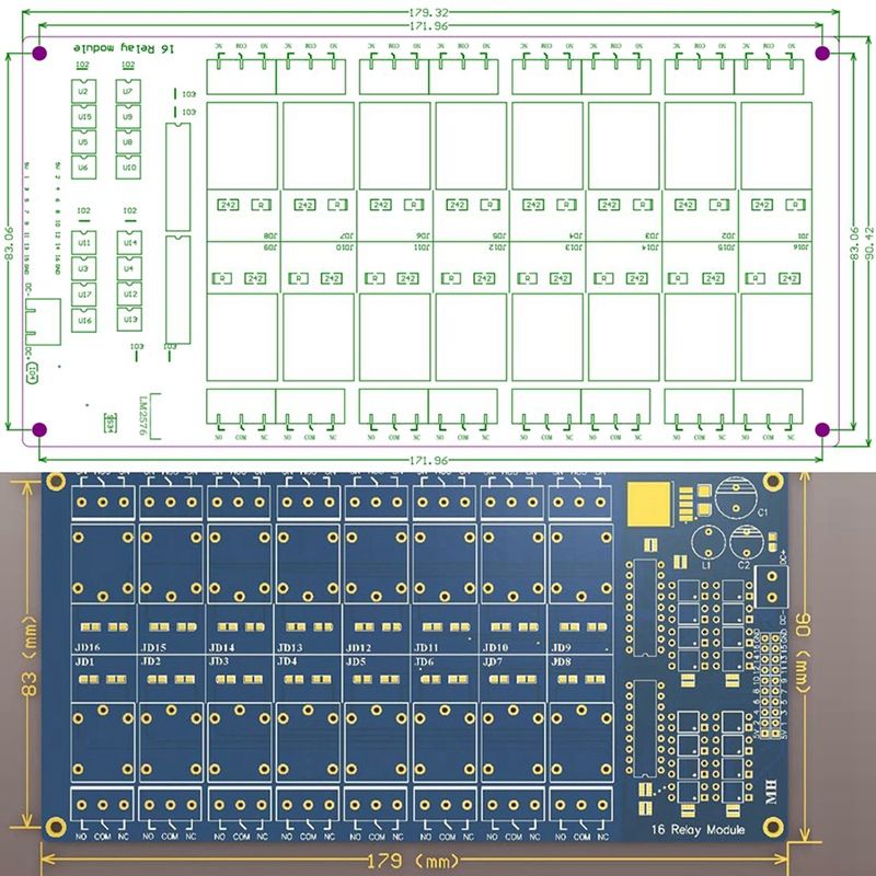 16 Channel 12V Relay Module with Optocoupler Low Level Trigger Expansion Board for Raspberry Pi Arduino
