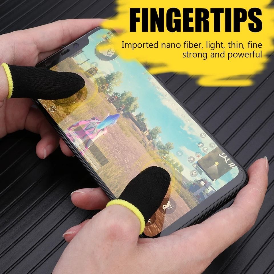 4 Pairs ( 8 pcs ) PUBG FREE-FIRE finger sleeves For Your Squad  - Finger Gloves For PUBG - Finger Sleeves For Free Fire - Finger Grip For Gaming - Free Fire Finger Sleeves / Free Fire Finger Gloves