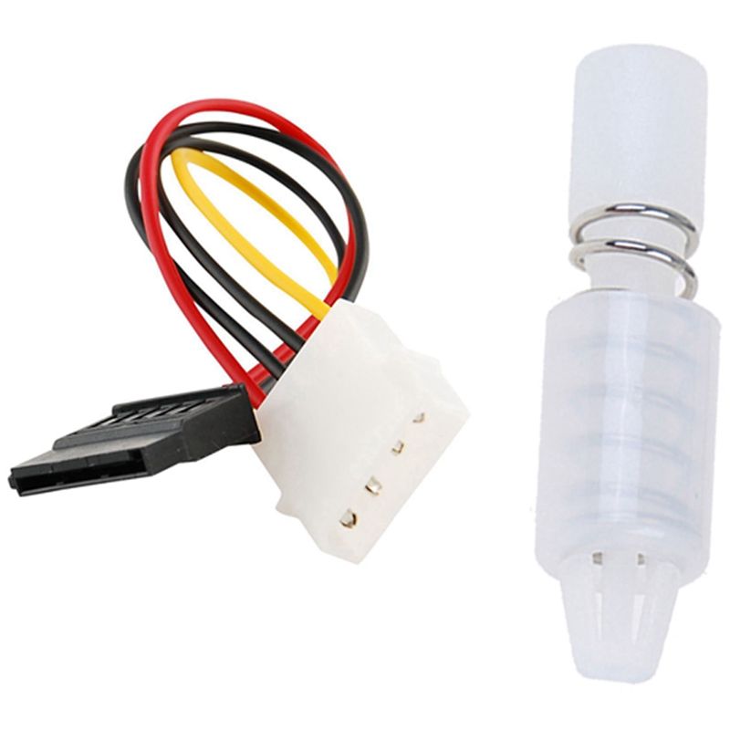 1x SATA Power Female to Molex Male Adapter Cable, 6-Inch & 50Pcs PC Heatsink Cooling Fan Spring Rivet Fastener Push Pin