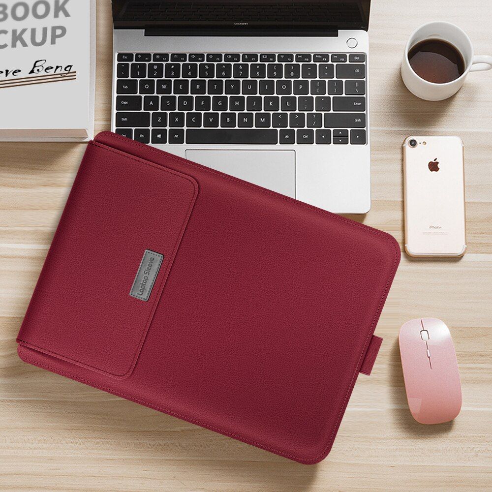 PU Stand Cover For Macbook Pro 13 A2289  Case 2020 Air 13 Pro 16 11 12 13 14 15 Soft Sleeve Bag for Matebook 14 Laptop Bag