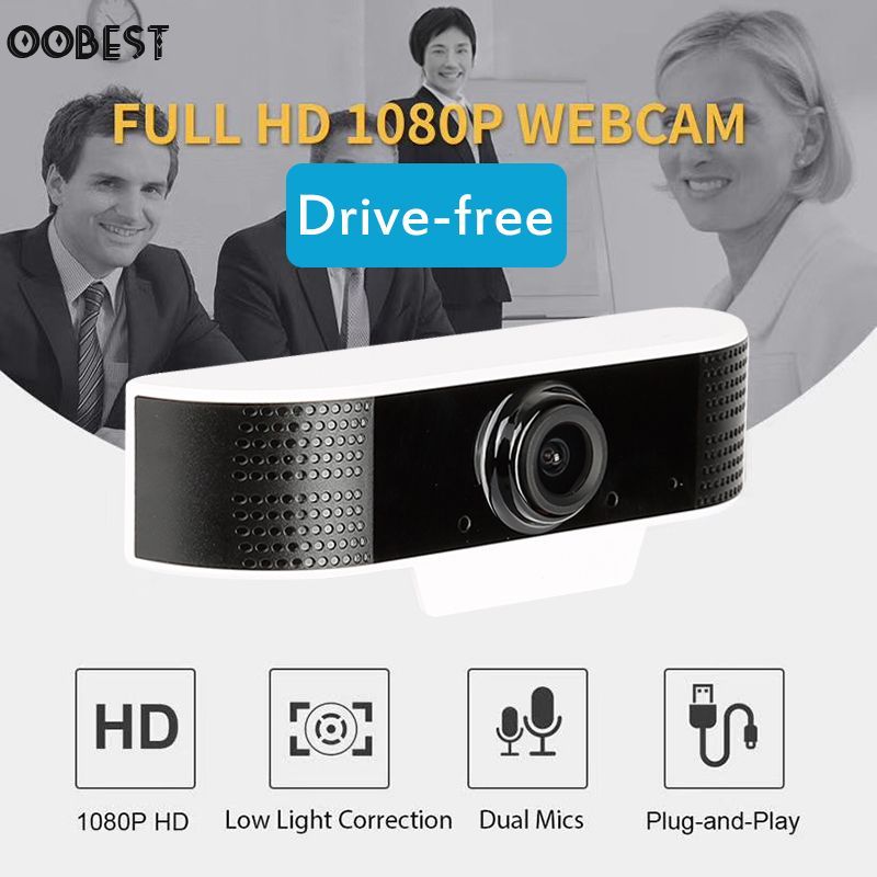 1080P HD Mini Computer Anti-peep Webcam with Microphone USB Adjustable Camera with durability