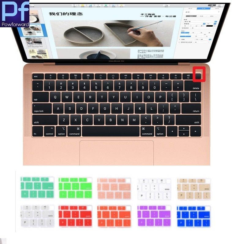 For Apple MacBook Air 13 Inch  2020 Release Silicone Keyboard cover English Skin Protector  A1932 with Retina Display Touch ID