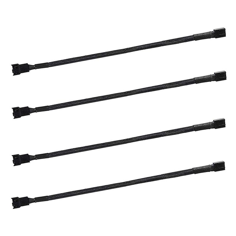 BRADOO-4PCS 4 Pin PWM Fan Extension Power Cable Connector Case Male to Female Extending Cables for 4 Pin/3Pin Fan
