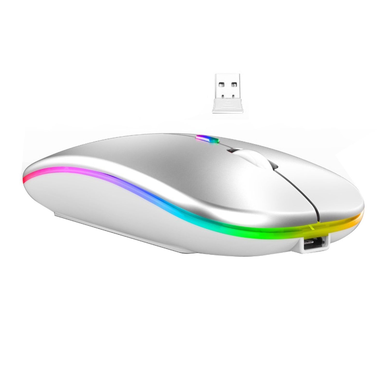 GreenForest Wireless Mouse Sensitive Low Noise Ultra-thin Portable 2.4G Bluetooth-compatible Dual-mode Mouse for Office