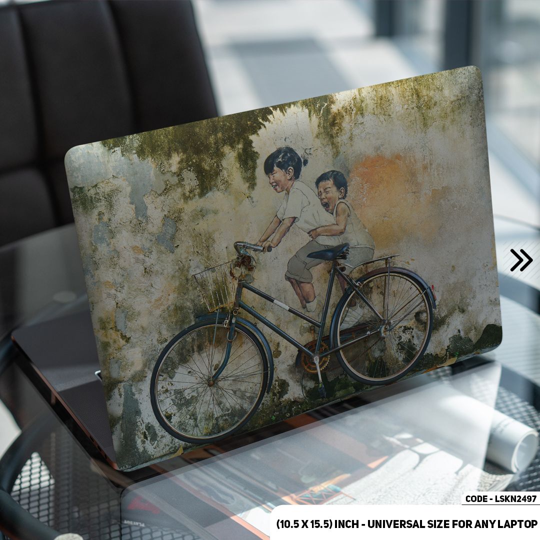 LSKN2497 - Hand Painting Ink Design Laptop Skin Decal Sticker For Any Kind of Laptop Waterproof Removable Laptop Sticker (10.5X15.5) - Handy Commodity