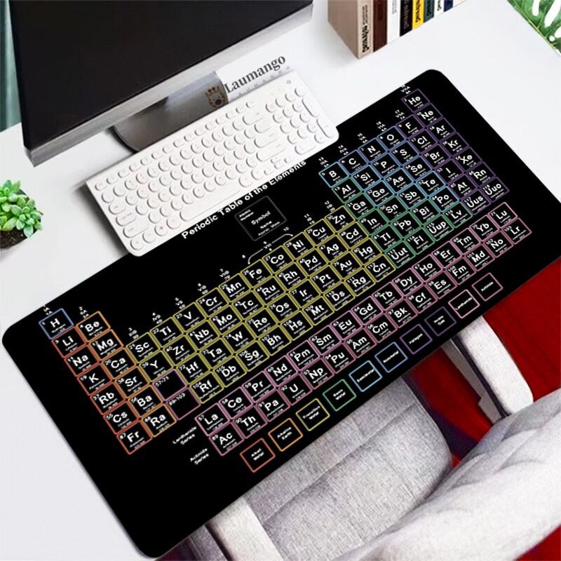 Periodic Table Of The Elements Mouse Pad Large Rubber Gaming Mat Speed Kawaii XXL Table Keyboard Locking Computer Desk Mousepad