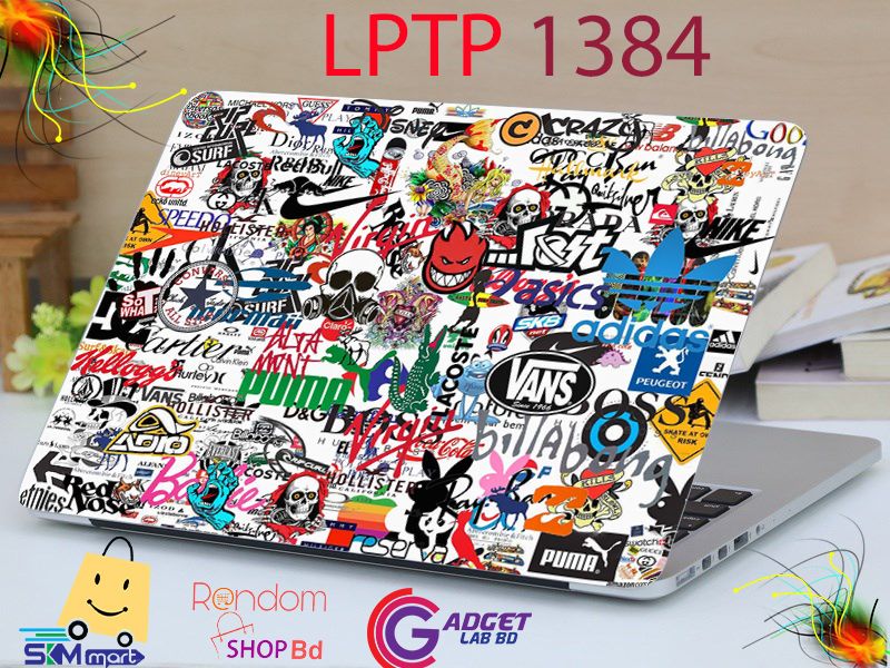 LS - 1384 Poplar Brands Laptop Sticker Vinyl Paper Waterproof  Laptop Sticker for laptop Back Side Decoration