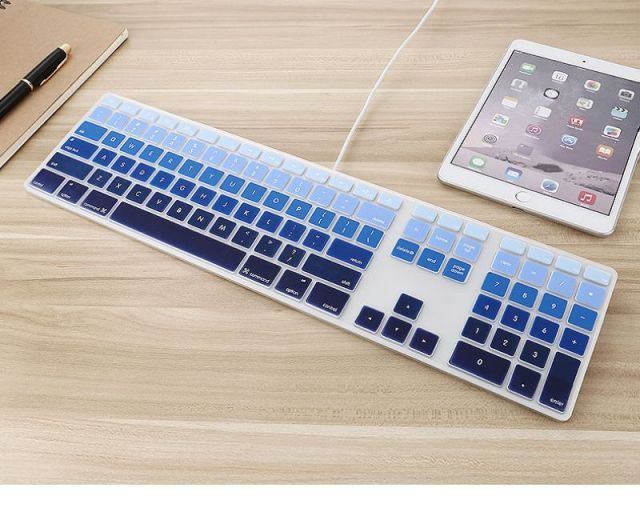 For Apple Keyboard Cover iMac G6 Desktop Protector Colorful Silicone Skin With Numeric Keypad For Mac G5 Skin Protective Skin