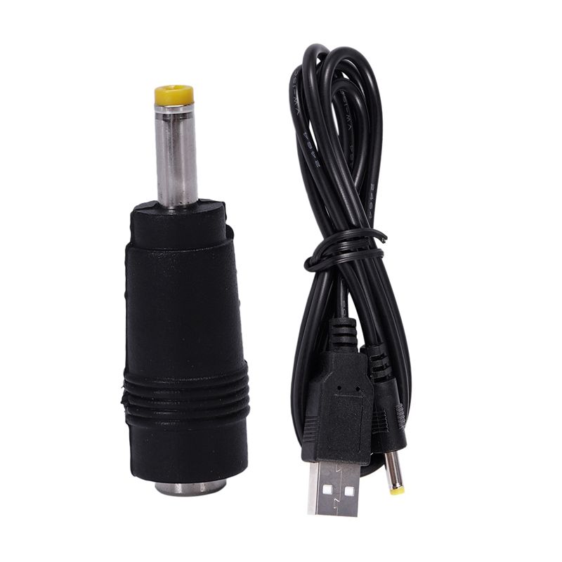 4.0X1.7 mm Male Plug to 5.5X2.1mm Female Jack DC Power Connector with USB 2.0 a Male to DC 4.0mm x 1.7mm Power Cable