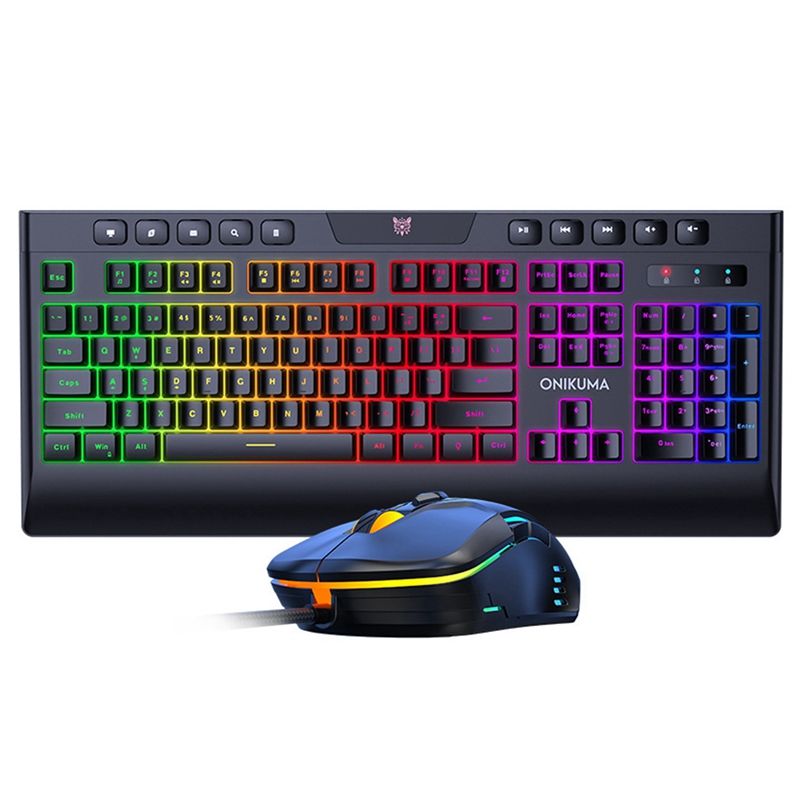 ONIKUMA High And Low Key Keyboard And Mouse Set Game RGB Luminous Waterproof Office USB Wired Keyboard And Mouse Set