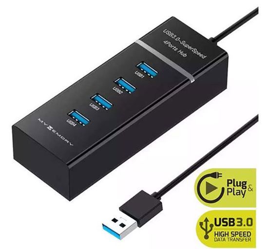 USB 3.0 4 Port USB 3.0 Hub for PC Laptop Tablet - 4 Ports High Speed USB HUB