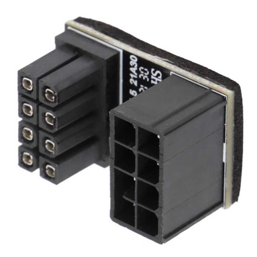 Sala Meng Power Adapter 8Pin Good Electrical Conductivity 180 Degree Steering Connector for Computer Graphics Card